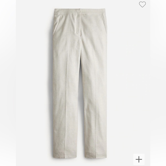 J Crew White Linen Trousers - Picture 3 of 3